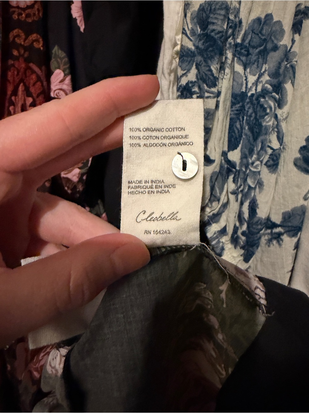Cleobella Black Midi Dress with Pink Floral Print - Picture 9 of 10